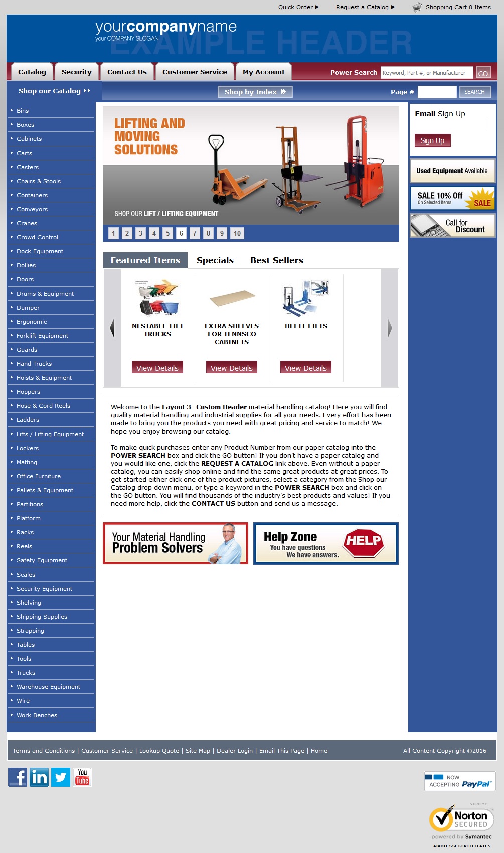 Custom header in thesis